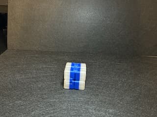 Infinity cube resting on a table